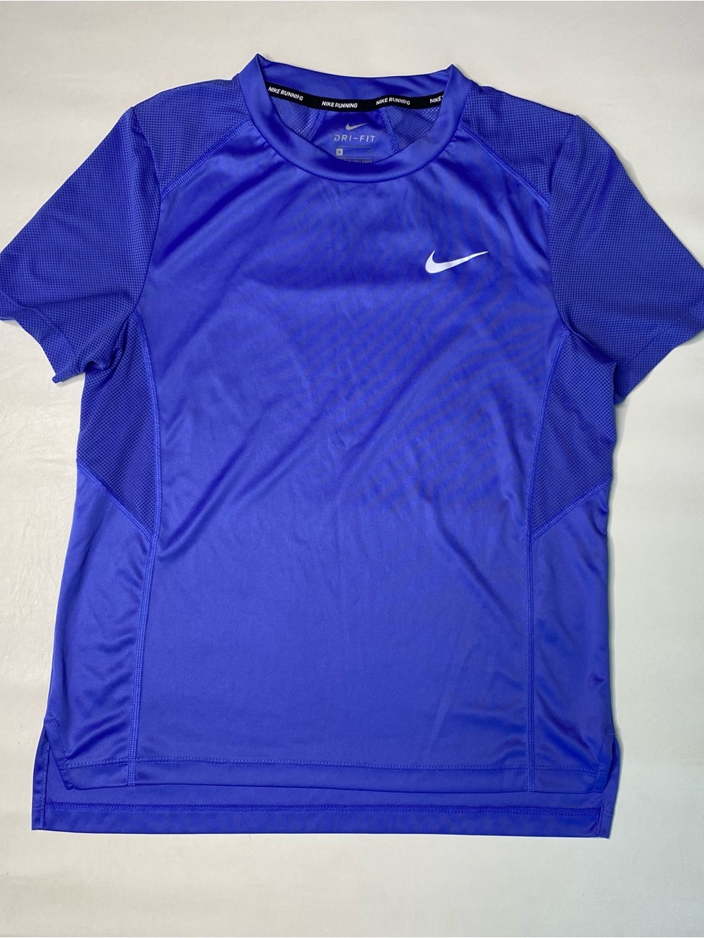Nike Dri-FIT Short Sleeve Crew — Dark Periwinkle Blue with White Swoosh
